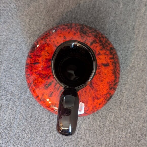 Canuck Pottery Orange Drip Glaze Jug, Evangeline Series - Picture 2 of 4